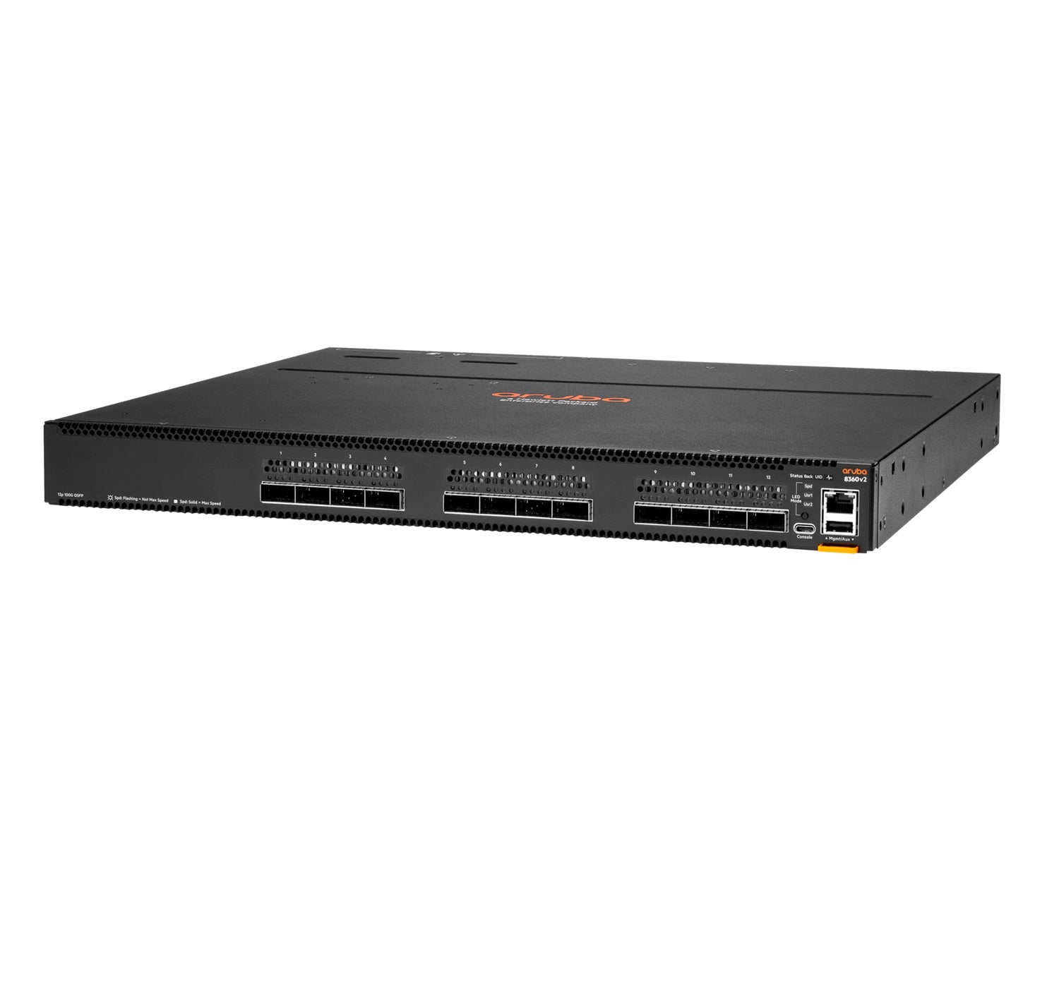 HPE Aruba Networking 8360-12C v2 – Managed Switch – 12×100G QSFP+/QSFP28, L3, 1U