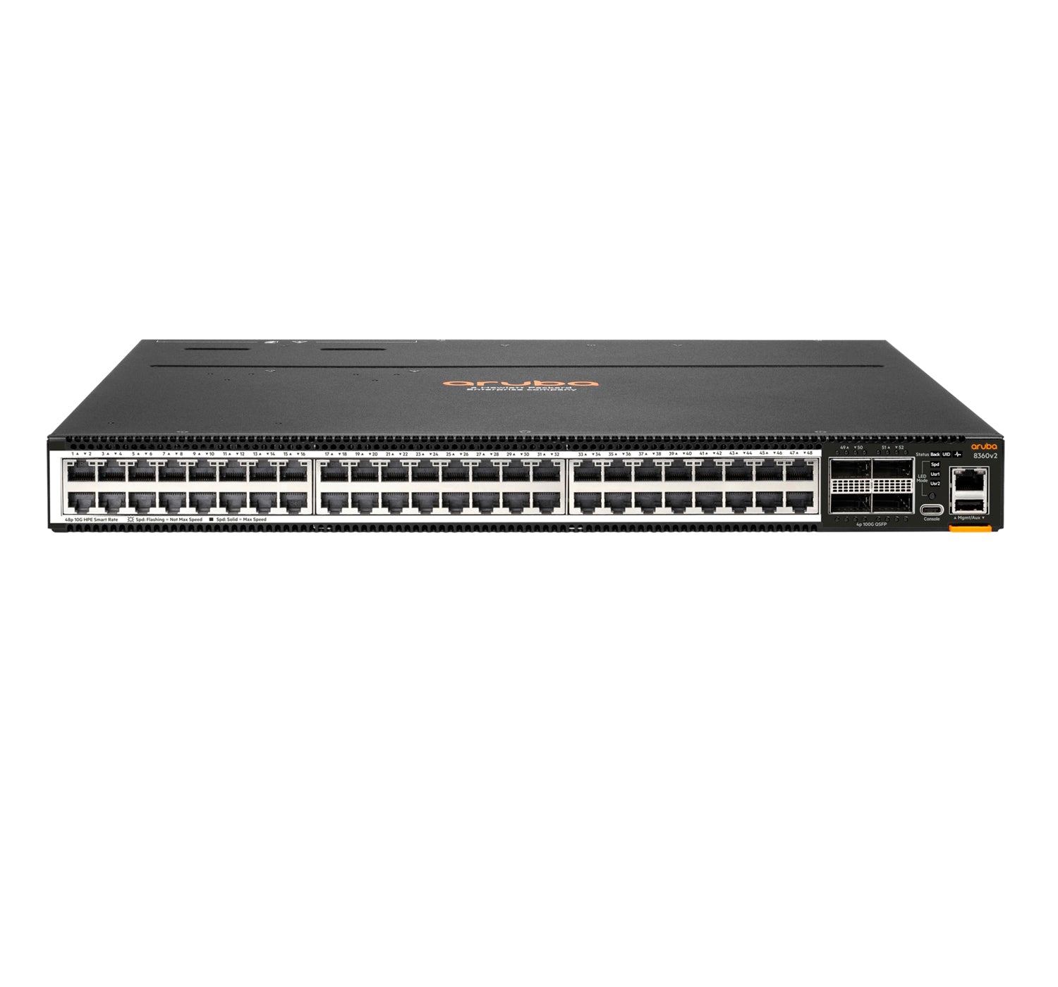 HPE Aruba 8360-48XT4C v2 – Managed L3 Switch – 48× 1/10G, 4× QSFP+, 19", 1U