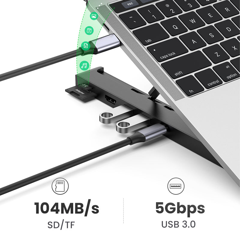 Ugreen X-Kit 80551 Dockingstation – USB-C, 1× HDMI, 2× USB-A, SD, für Windows/Mac/iOS