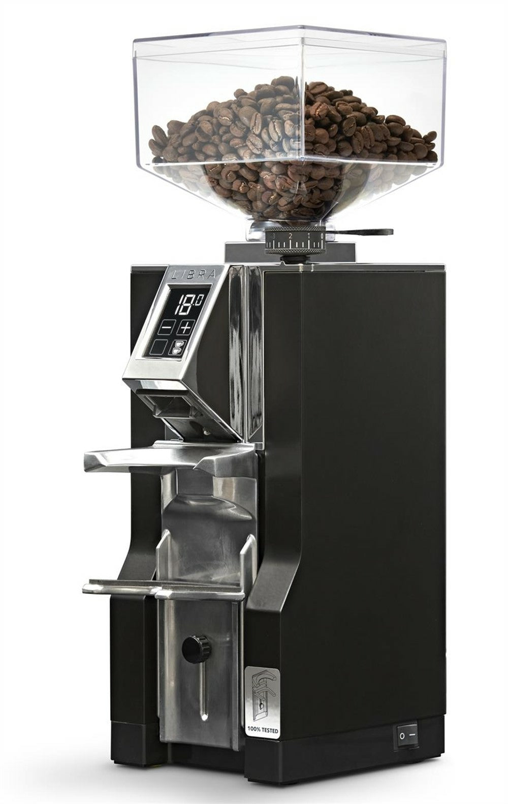 Eureka Kaffeemühle Mignon Libra – 300 g, Scheibenmahlwerk, 310 W – schwarz matt