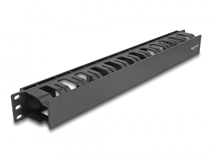 DeLOCK Rangierpanel 19" 1U, 2 Öffnungen, Kunststoff – schwarz
