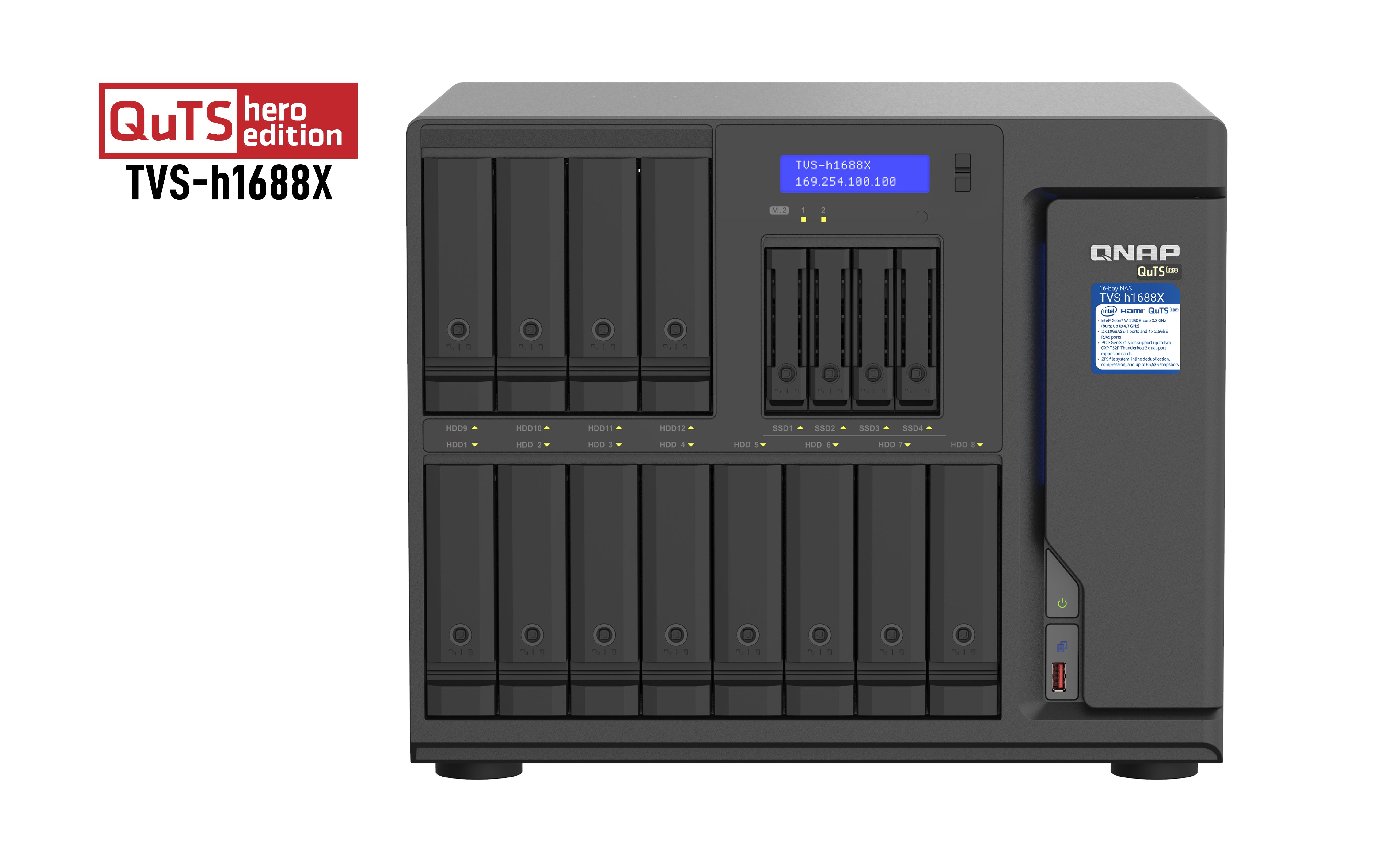 QNAP TVS-h1688X-W1250-32G Speichergerät – 16-Bay