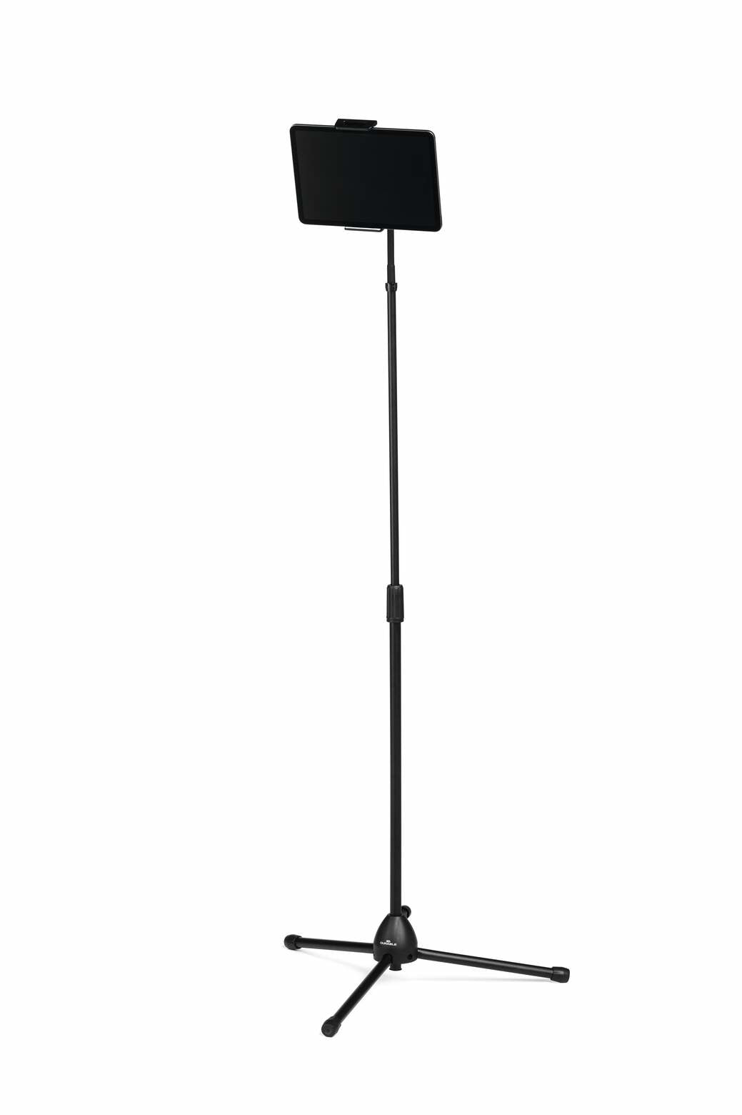 Durable Tablet-Bodenständer – höhenverstellbar, 360° drehbar – Metall/Kunststoff, schwarz – TWIST FLOOR