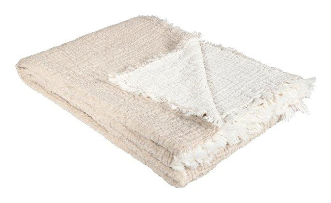Eskimo Wohndecke Artemis – 140 × 210 cm, Baumwolle, Sand