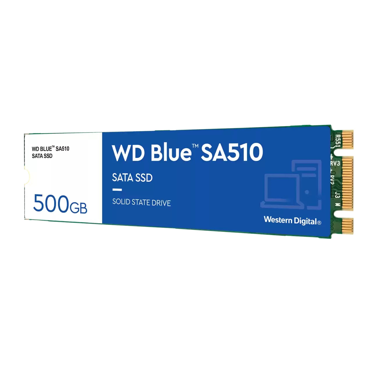 Western Digital Blue SA510 500 GB – M.2 2280, SATA 6 Gbit/s, 560/510 MB/s, für PC/Laptop