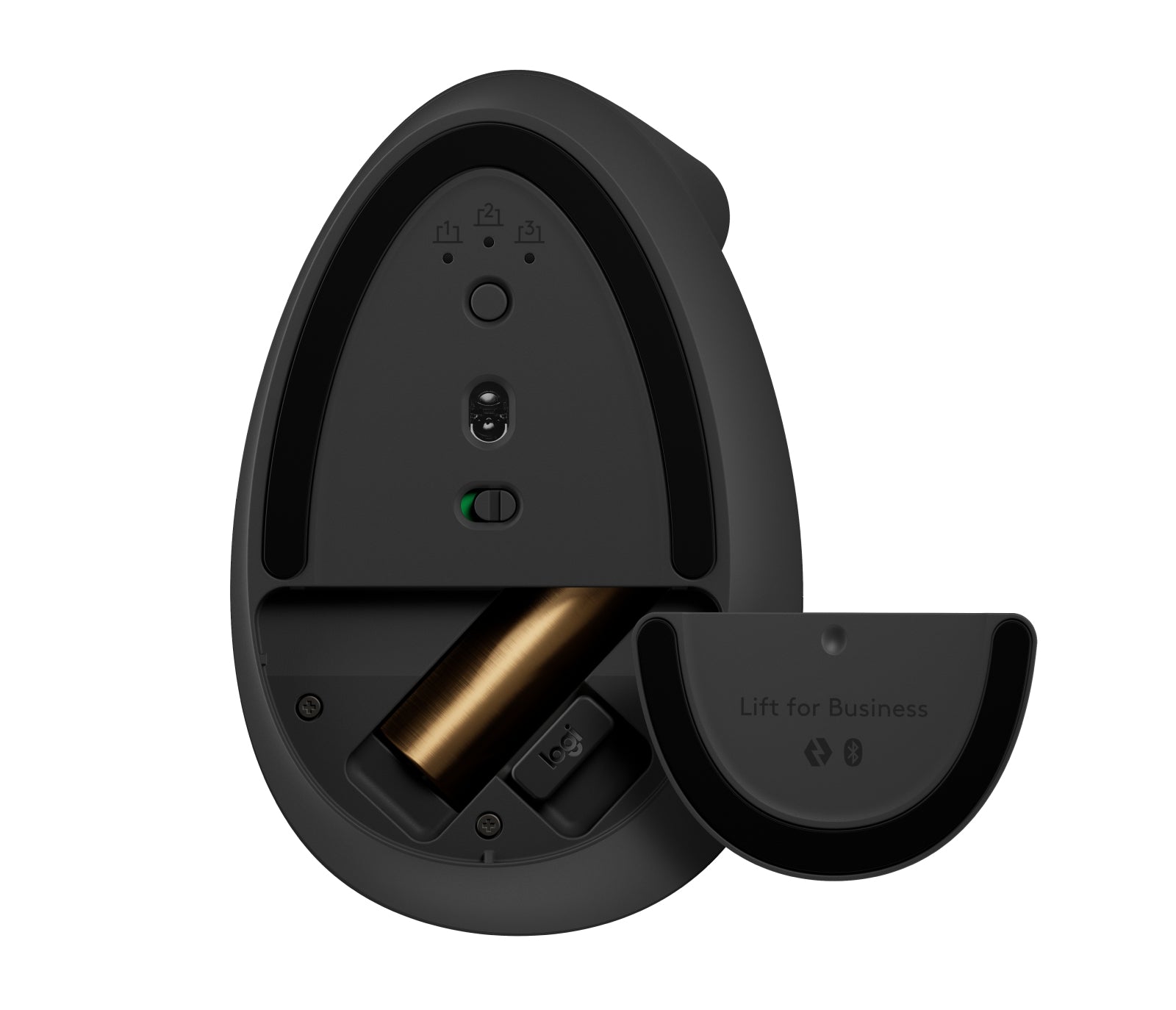 Logitech Lift for Business Ergonomische Maus – kabellos, vertikal, Logi Bolt USB-Empfänger, schwarz