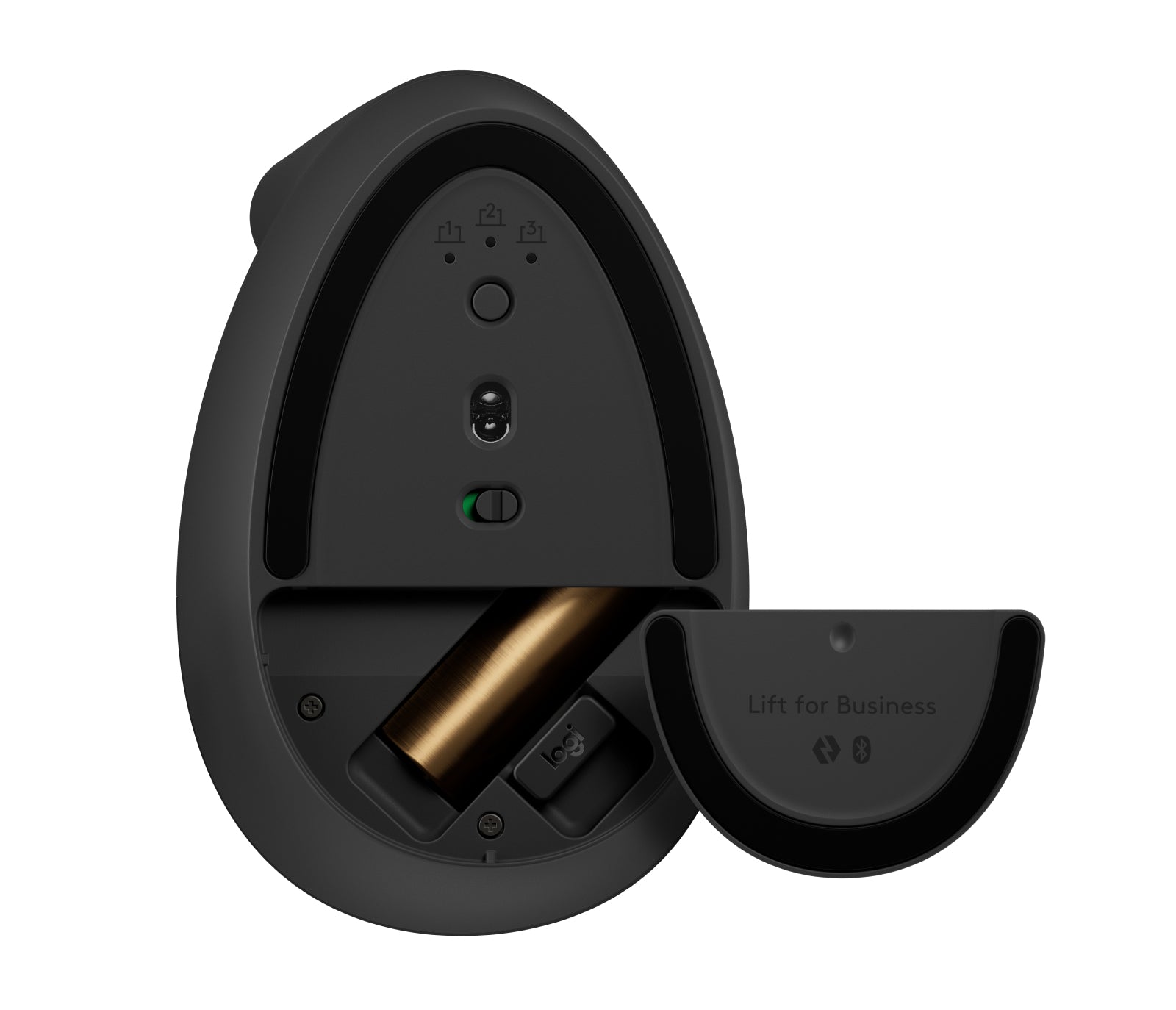 Logitech Lift for Business Linkshändige Ergonomische Maus – für Linkshänder, Graphit/Schwarz