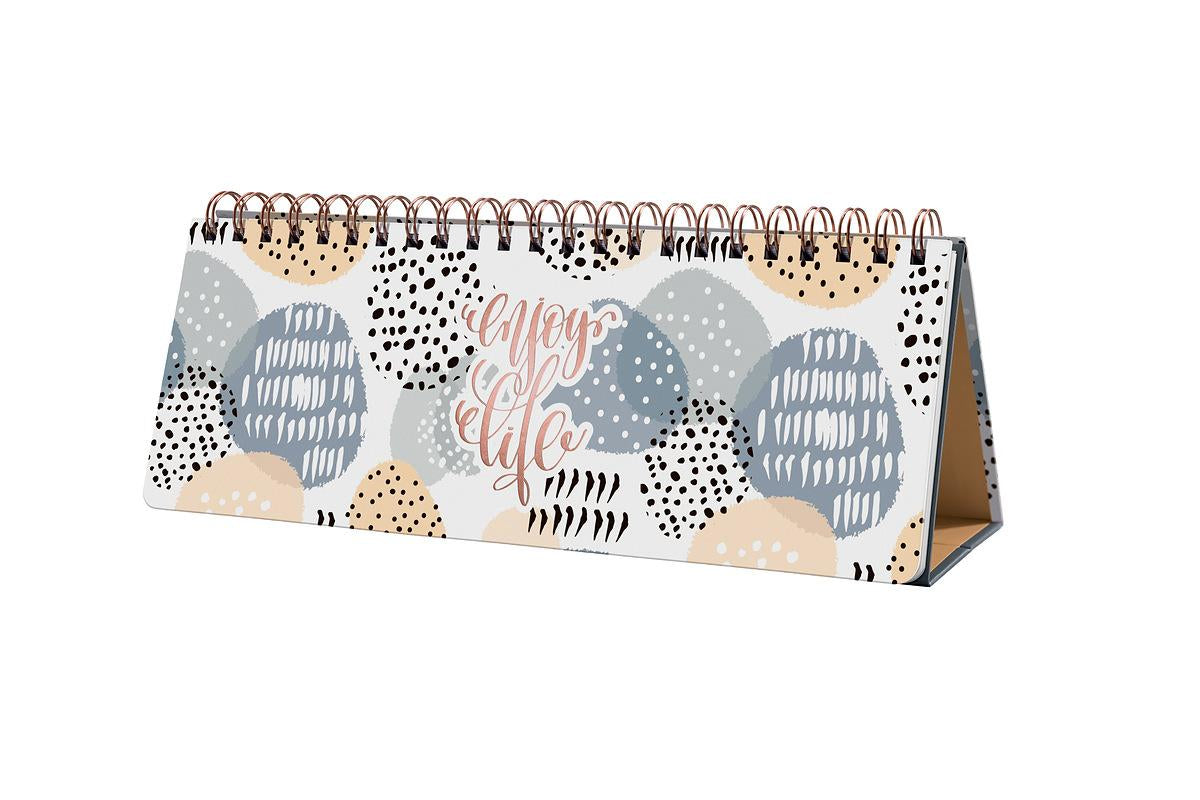 Sigel JOLIE Wochenplaner – undatiert, 1 Woche/2 Seiten, Spiralbindung, 30 × 11,4 cm, mit Ständer