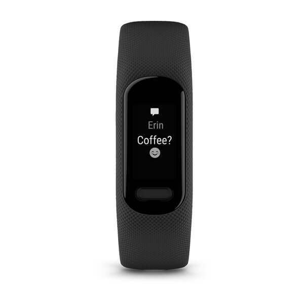 Garmin Vivosmart 5 GPS – Polycarbonat Schwarz, Sportarmband, S/M, 50 m, für Android, iOS