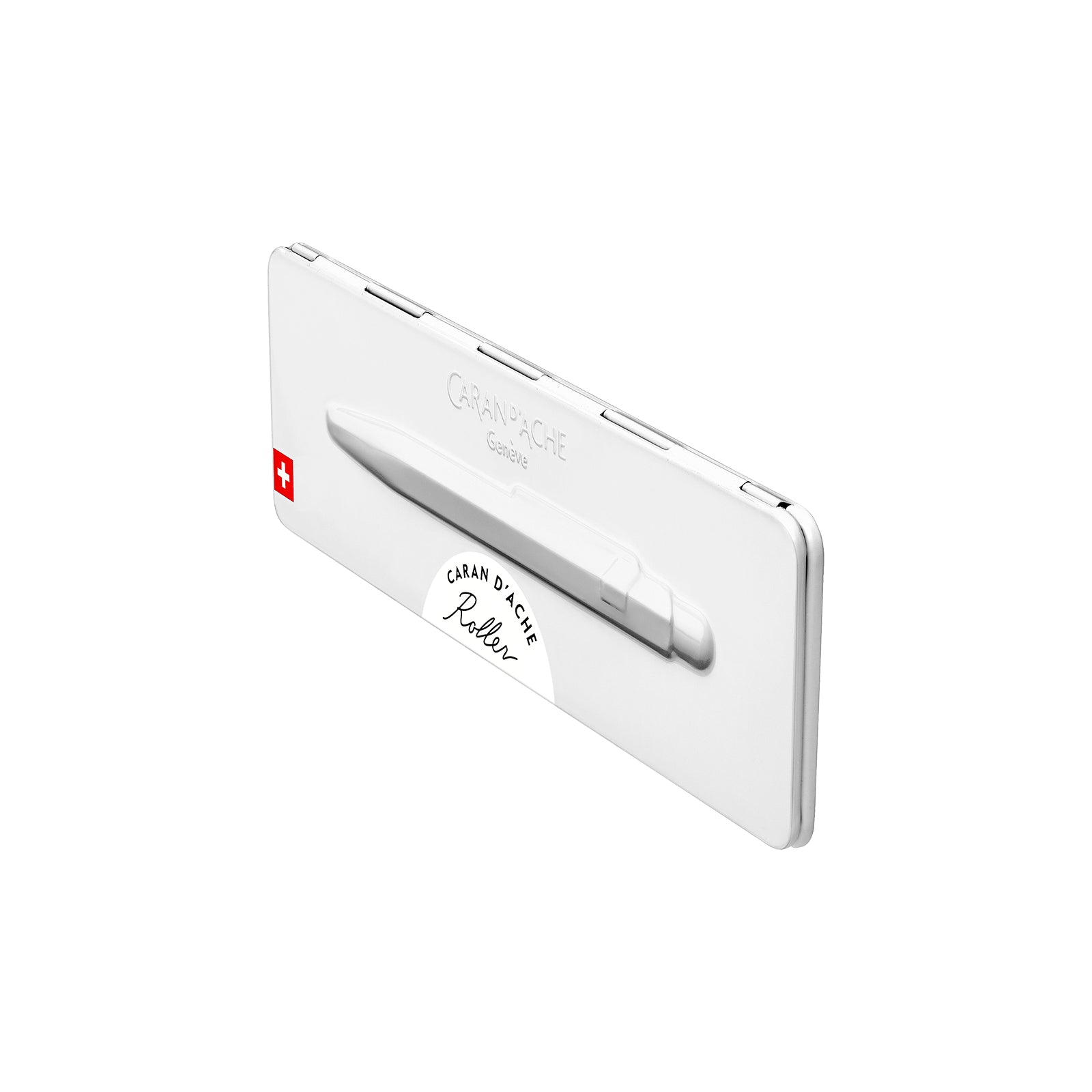 Caran d-Ache Caran d’Ache 849 – Tintenroller, 0,7 mm, Schwarz, Druckmechanik, Aluminium, Weiss