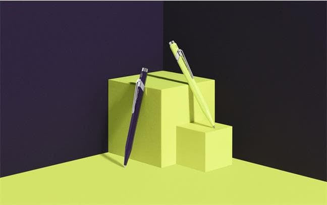 Caran d-Ache Kugelschreiber – Pastellgelb Fluo, Aluminium