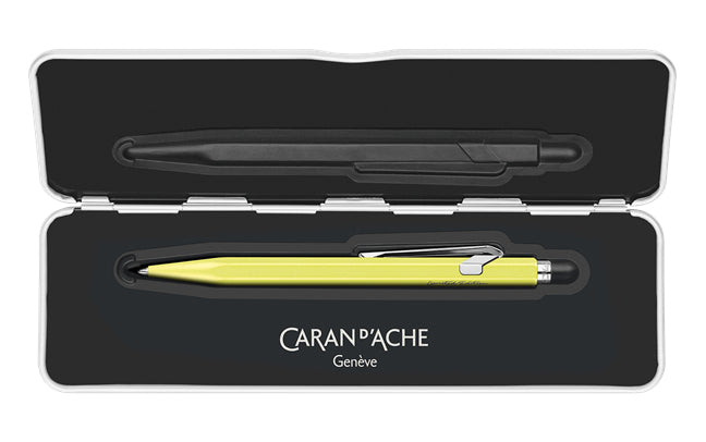 Caran d-Ache Kugelschreiber – Pastellgelb Fluo, Aluminium