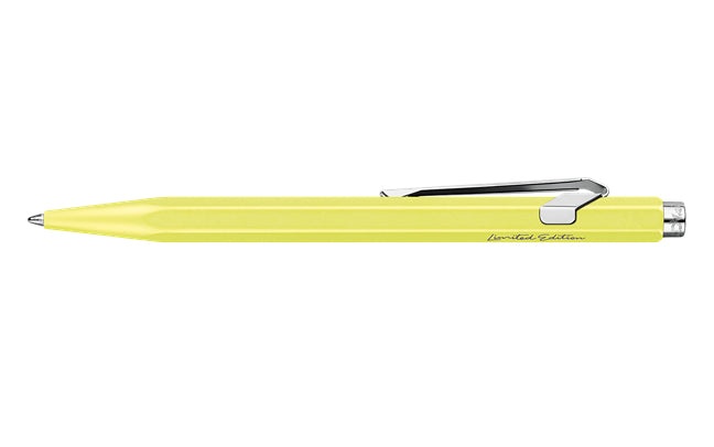Caran d-Ache Kugelschreiber – Pastellgelb Fluo, Aluminium