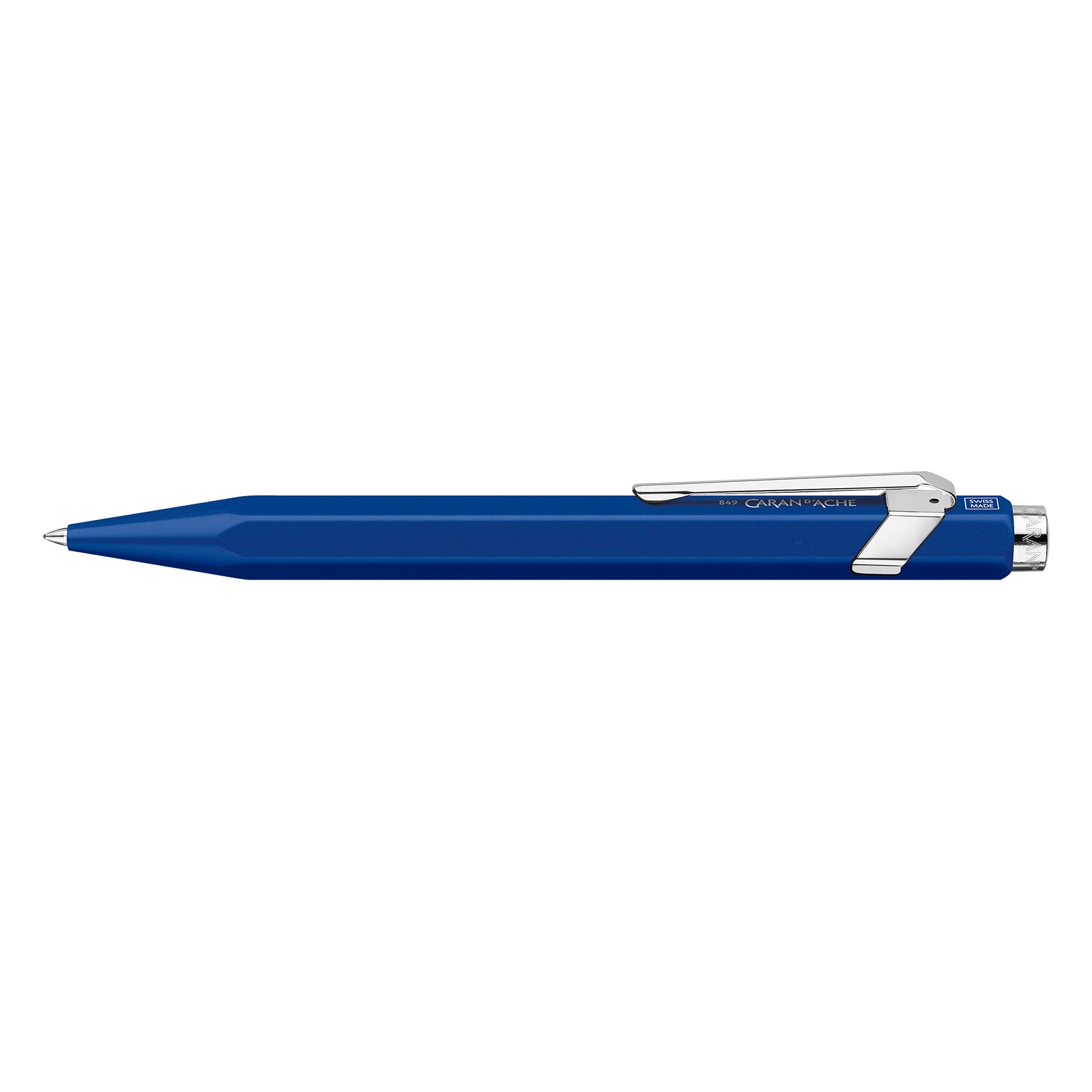 Caran d-Ache Caran d’Ache 849 – Tintenroller, 0,7 mm, Schwarz, Druckmechanik, Aluminium, Blau