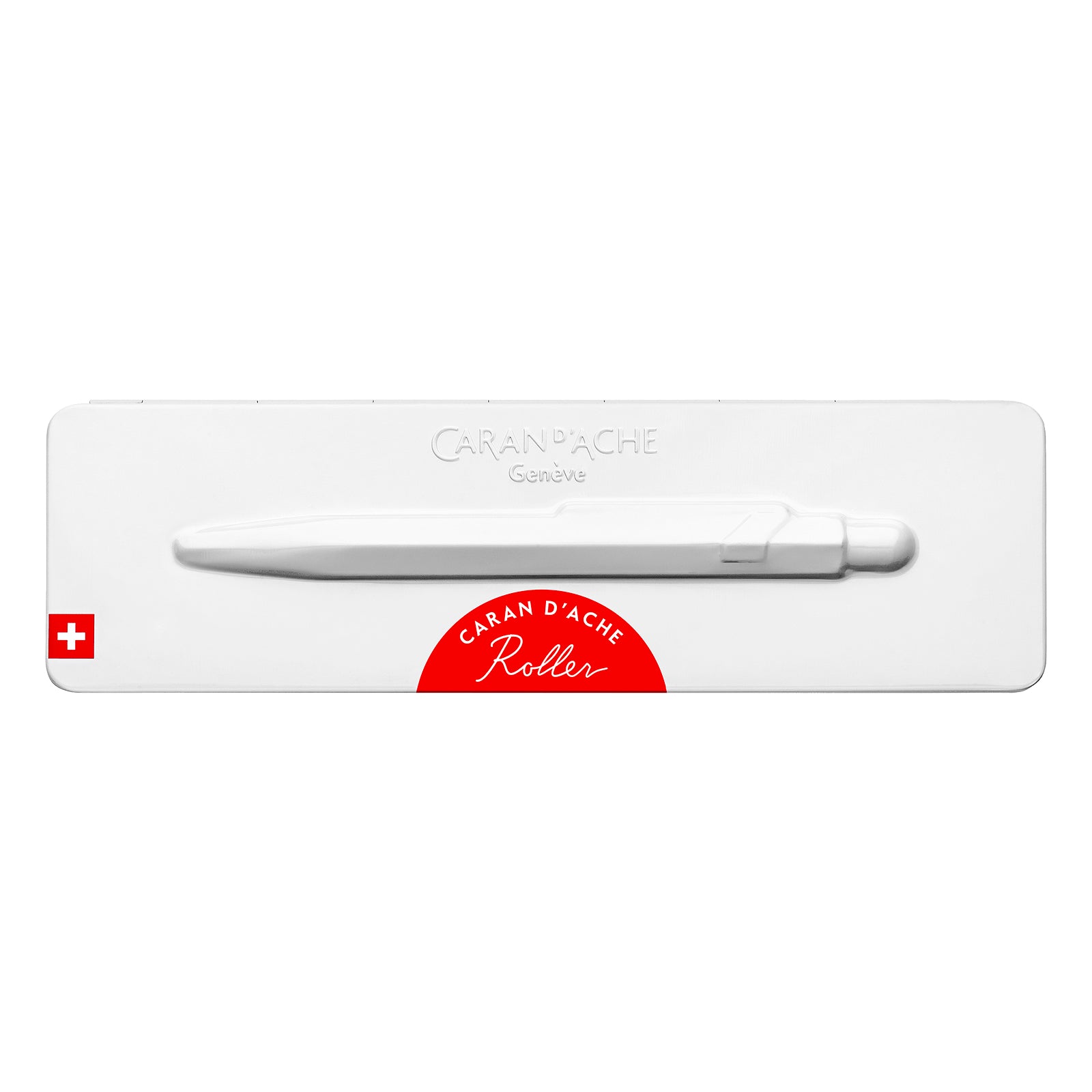 Caran d-Ache Caran d’Ache 849 – Tintenroller, 0,7 mm, schwarz, Druckmechanik, Aluminium, rot