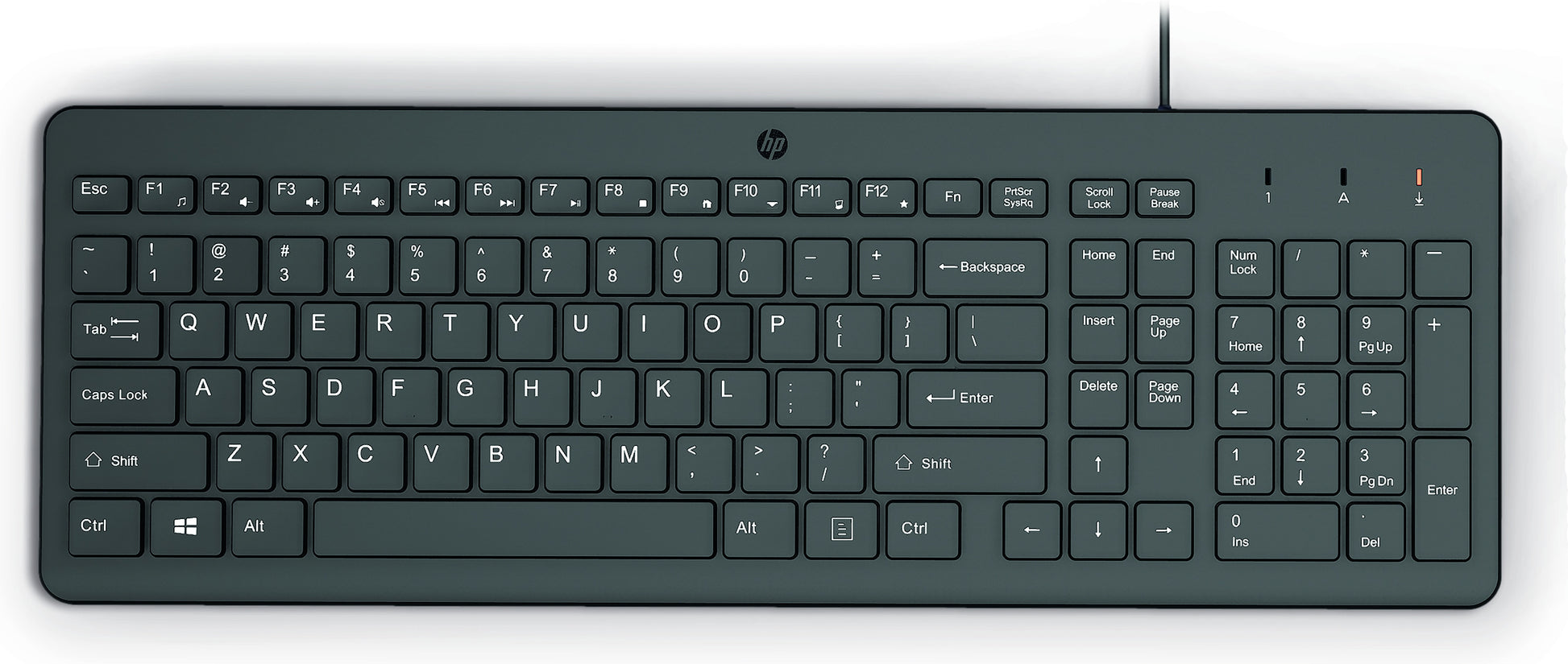 HP 150 – Tastatur – mechanisch – kabelgebunden, USB-A – QWERTY (NL) – Schwarz
