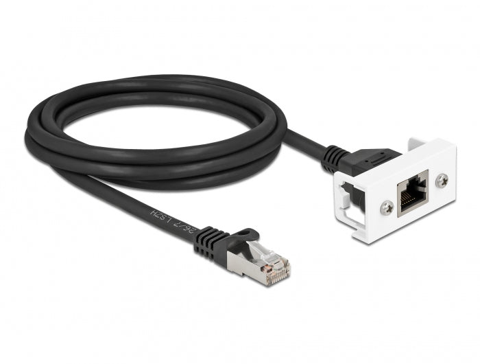 DeLOCK Easy45 Patchkabel – Cat6A S/FTP, 2 m, Schwarz, LSZH, RJ-45