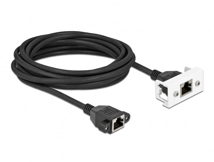DeLOCK Easy45 Patchkabel – Cat 6A S/FTP, 5 m, Schwarz, LSZH, RJ‑45