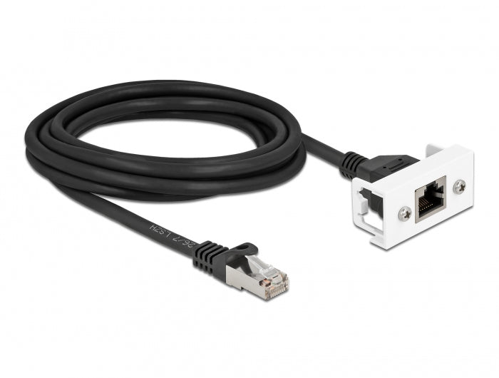 DeLOCK Easy45 Patchkabel – Cat 6A S/FTP, 3 m, Schwarz, LSZH, RJ-45