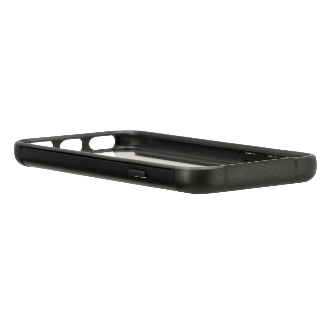 Hama Backcover – für Apple iPhone 14 Plus – transparent/schwarz – PC – kabelloses Aufladen, stossdämpfend