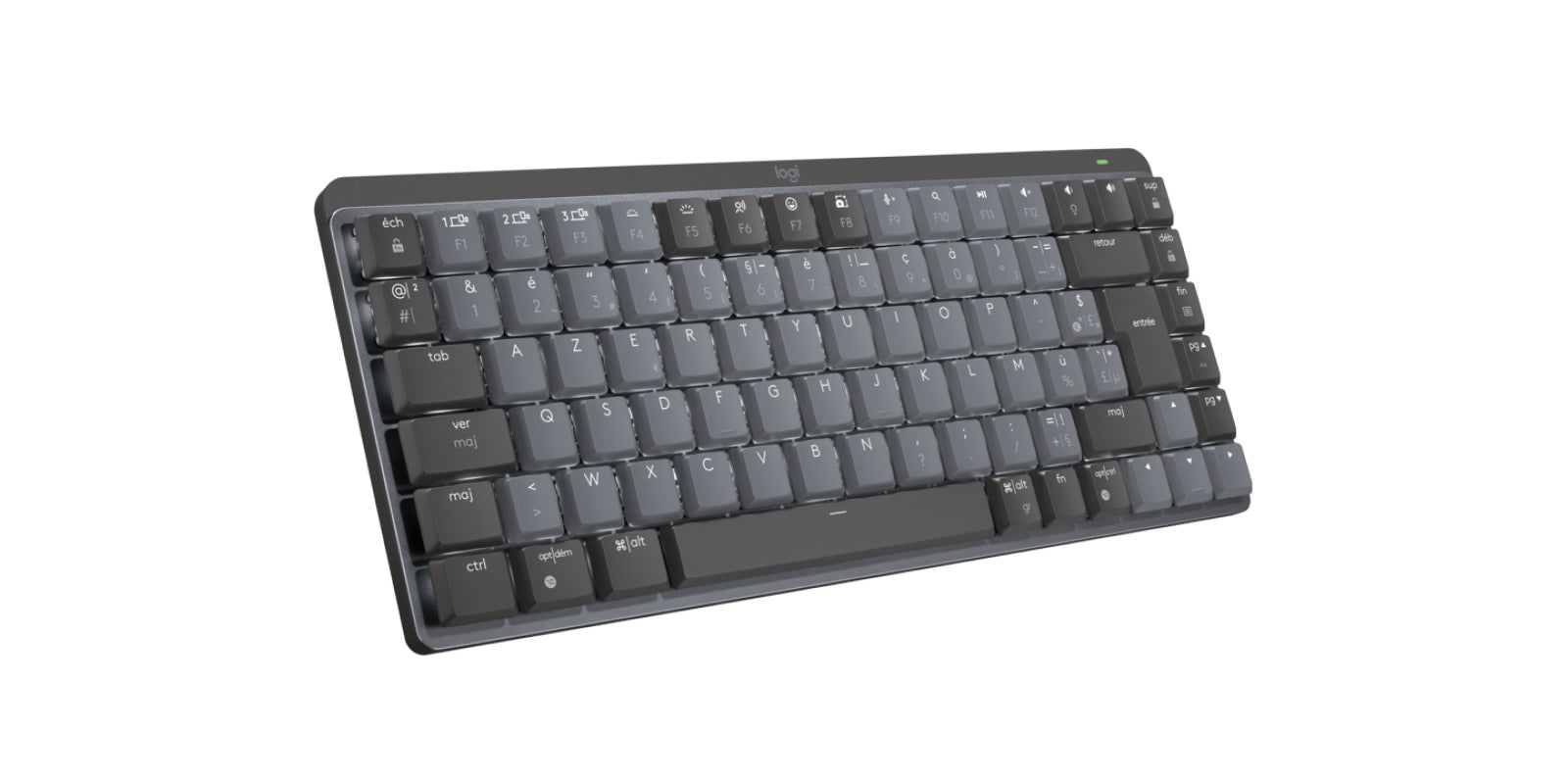 Logitech MX Mech Mini – Tastatur, kabellos, FR-Layout (FR), mechanisch, beleuchtet, Dunkelgrau