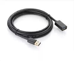 Ugreen USB-A Verlängerungskabel (Stecker auf Buchse) – USB 3.2 Gen 1 (5 Gbit/s) – 3 m – Geflochten – Schwarz