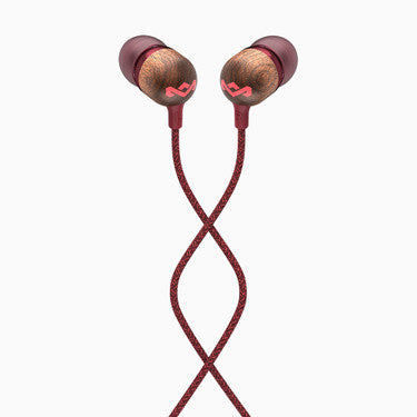 The House Of Marley House of Marley Smile Jamaica In-Ear Headset – Stereo, Kabel, 3,5 mm Klinke, Rot/Holz