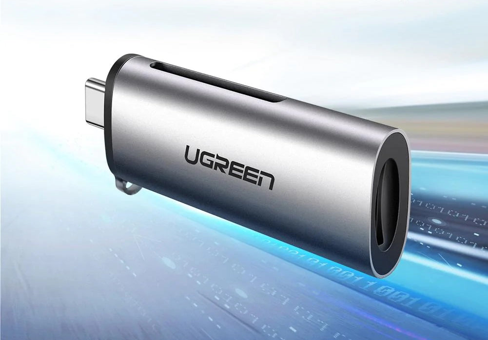 Ugreen USB-Kartenleser USB-C – SD/microSD – USB 3.2 Gen 1 (5 Gbit/s) – Grau – für Mac, Windows, Android