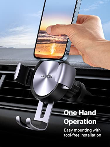 UGREEN – Auto-Halterung, Lüftungsmontage, Klemmbereich 50–87 mm – für Smartphones 4,7–7,2" – Grau