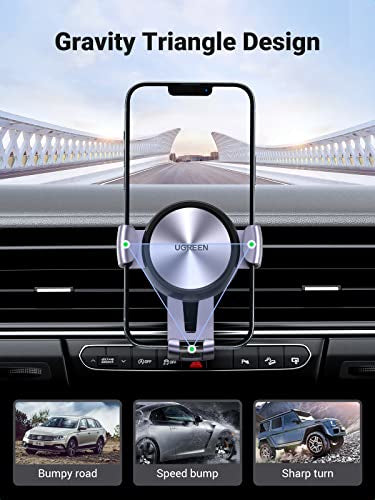 UGREEN – Auto-Halterung, Lüftungsmontage, Klemmbereich 50–87 mm – für Smartphones 4,7–7,2" – Grau