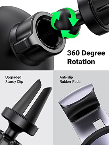 UGREEN – Auto-Halterung, Lüftungsmontage, Klemmbereich 50–87 mm – für Smartphones 4,7–7,2" – Grau