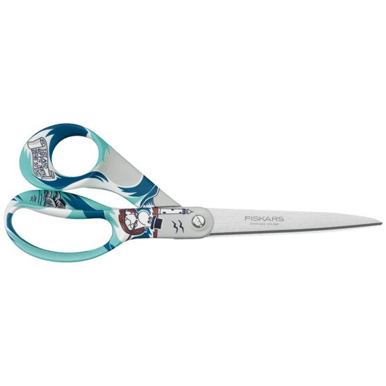 Fiskars Schere 21,0 cm, für Rechts- und Linkshänder – Edelstahl, Softgrip, Türkis