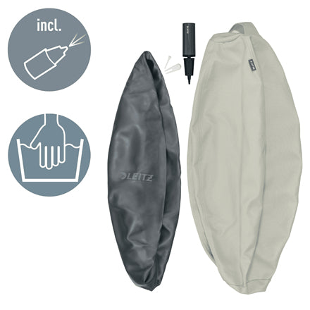 Leitz Sitzball Ergo Active – Ø 75 cm, Hellgrau