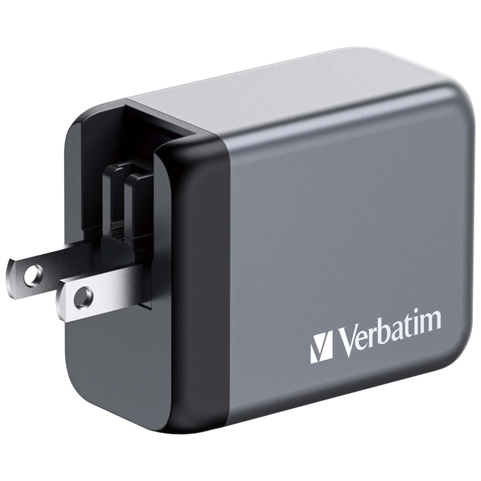 Verbatim GNC-65 USB-Ladegerät 65 W – USB-C×2, USB-A×1 – PD, PPS, QC 3.0, GaN