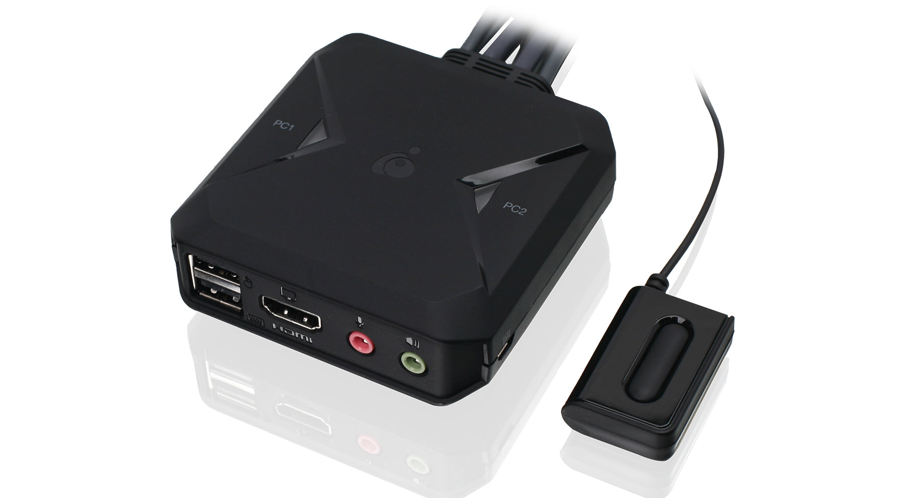 IOGEAR – 2-Port HDMI KVM-Switch – 4K/60 Hz, USB 2.0-Hub, Audio