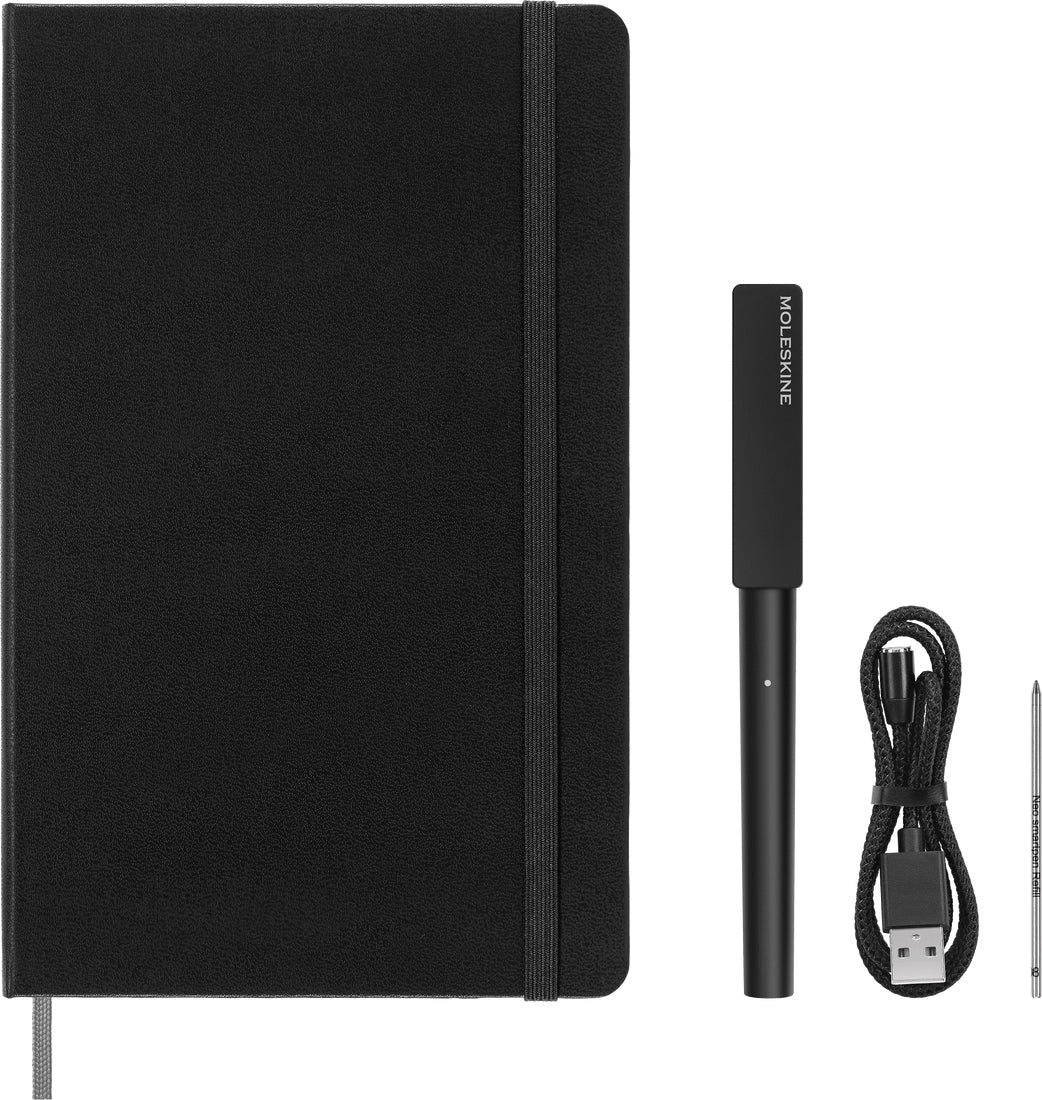 Moleskine Notizbuch – 135 × 210 mm – Liniert – 176 Seiten – 100 g/m² – Hardcover, Gummiband, Einstecktasche