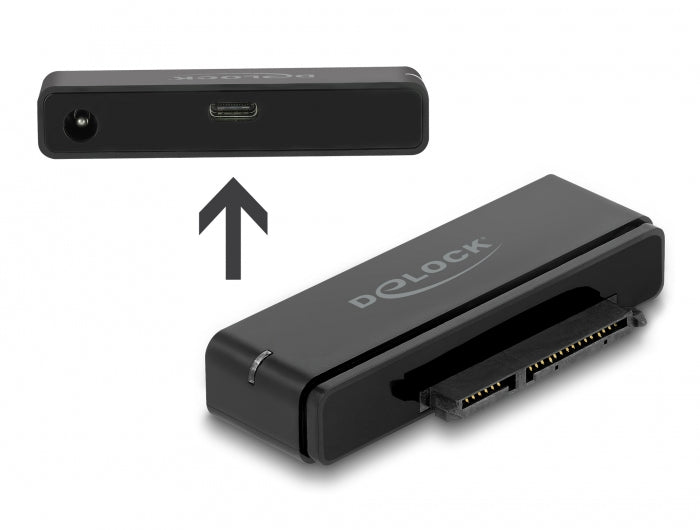 DeLOCK USB-C auf SATA Adapter, USB 3.2 Gen 1, SATA 6 Gb/s, Modell 64188, für Windows/Mac/Linux