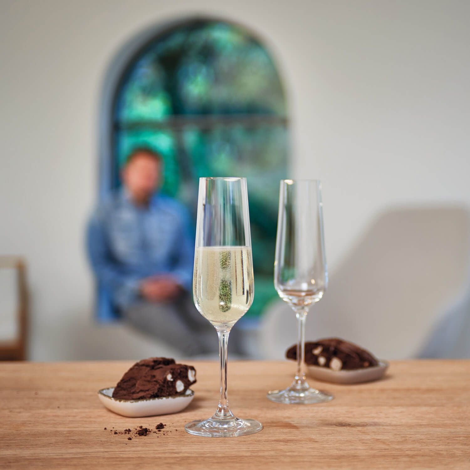 Leonardo Tivoli Sektglas – 0,21 l, Kristallglas, Transparent, spülmaschinenfest, 6 Stück