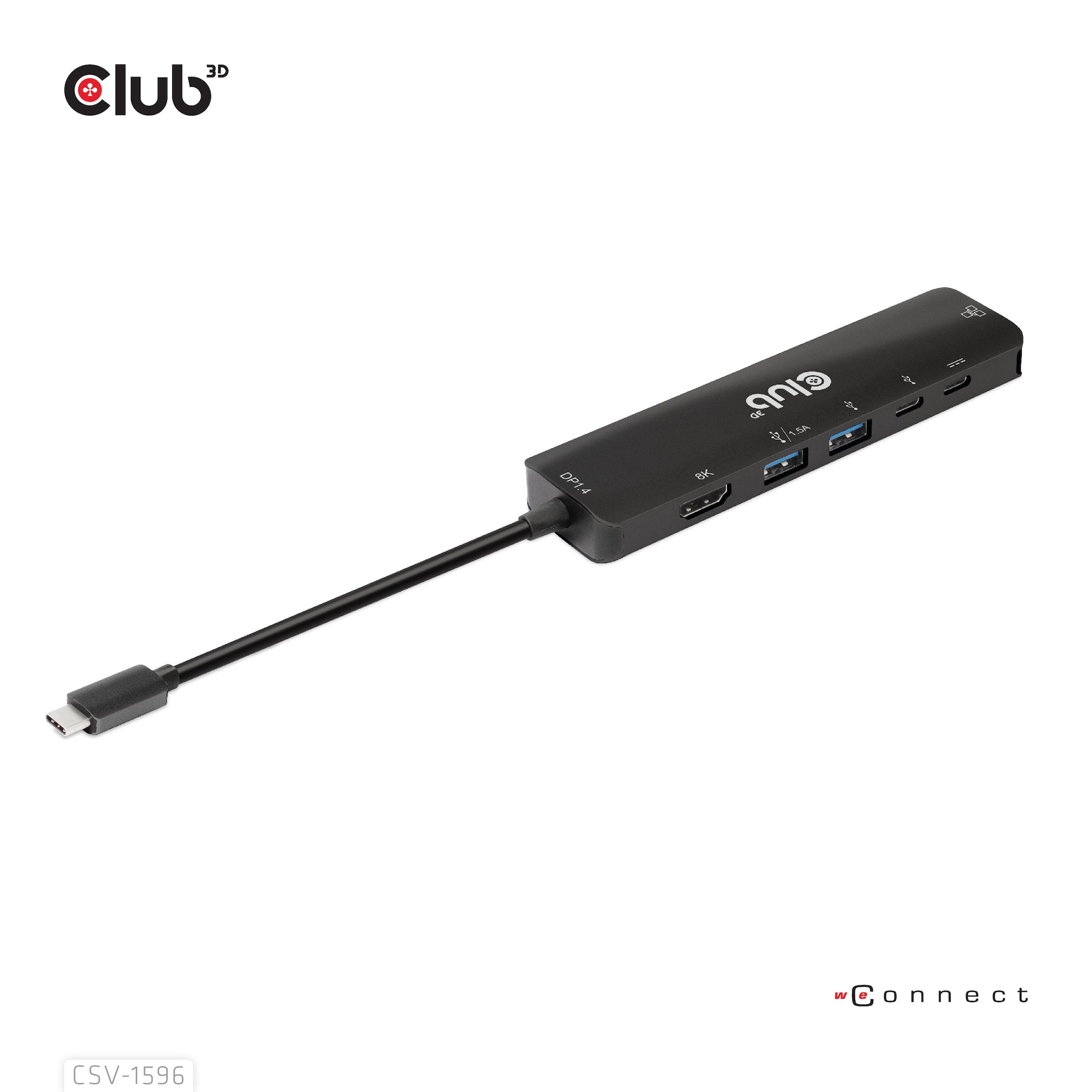 CLUB3D Club 3D Multiport-Adapter – USB-C, 1× HDMI, 2× USB-A, 100 W PD, GbE, für Windows/Mac