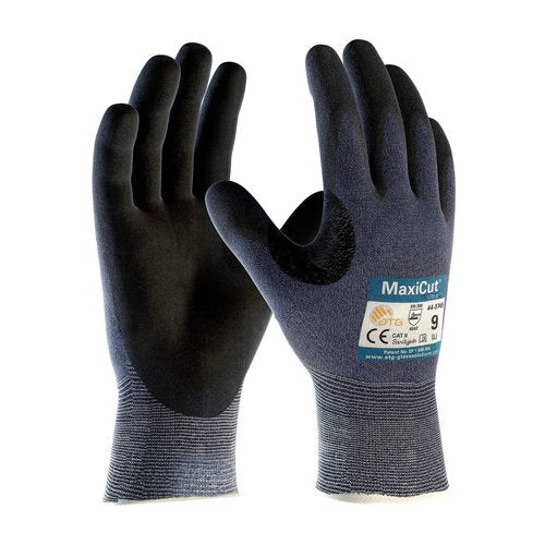 ATG Schnittschutzhandschuhe MaxiCut Ultra 44-3745 – Grösse 11, 12 Paar – Schnittschutz 5C, Grau/Schwarz