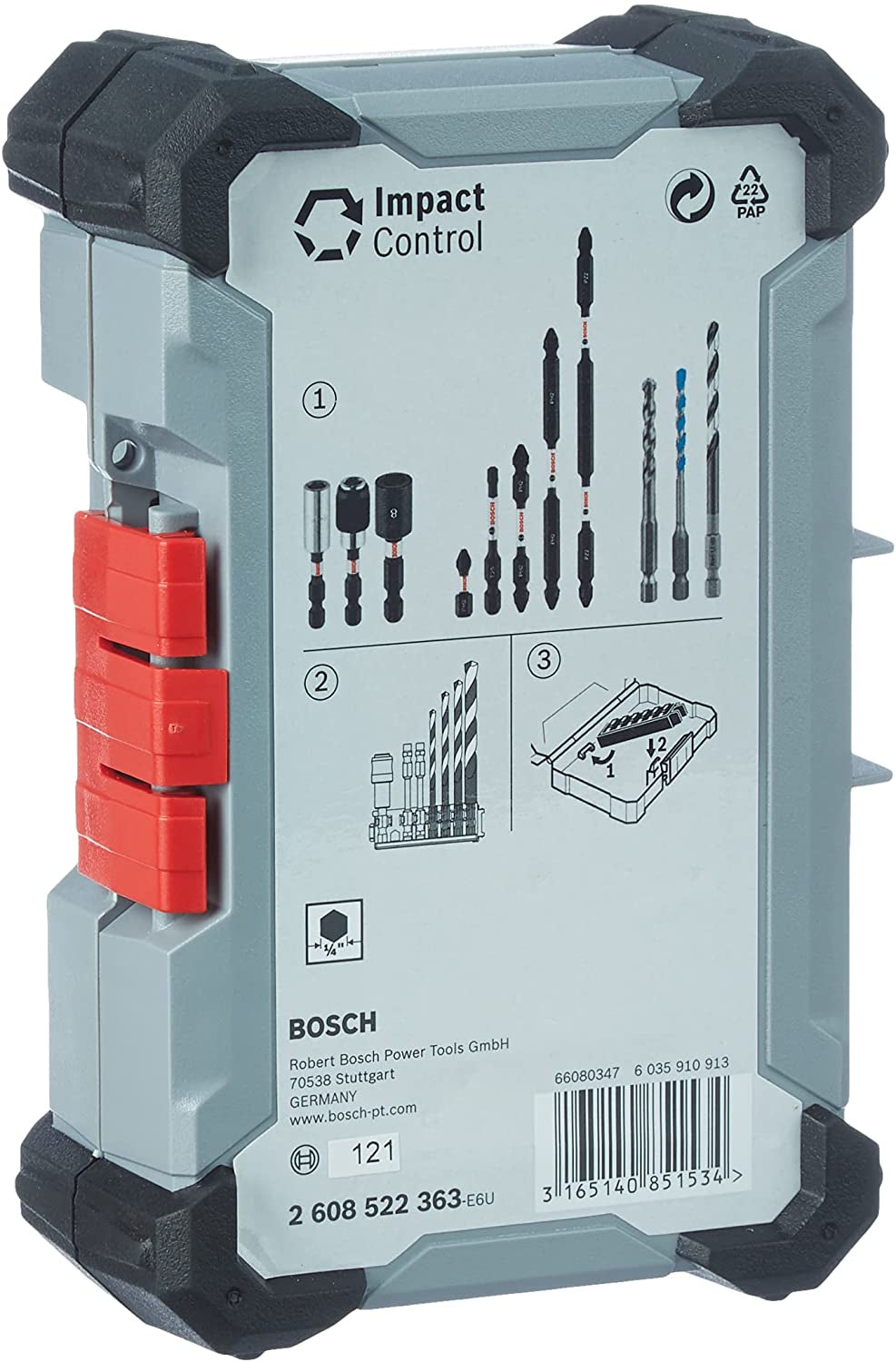 Bosch Professionelle Werkzeugbox – leer, grau, Kunststoff