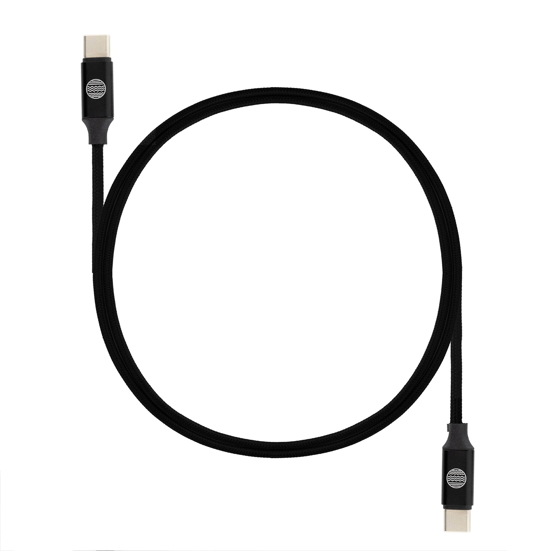 Our Pure Planet USB C zu USB C Datenkabel – 1,2 m, rund, schwarz