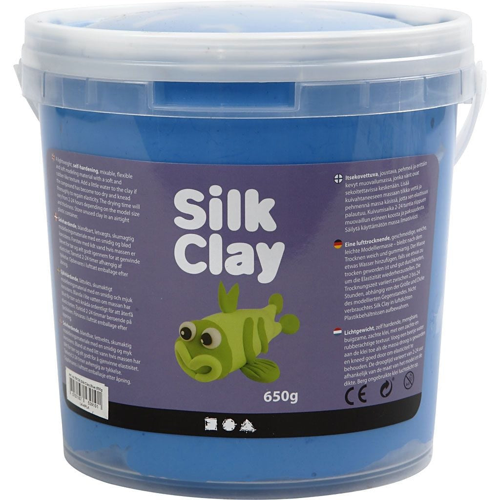Creativ Company Modelliermasse, Modellierton, Blau, Glitzer, 650 g, 1 Stk.