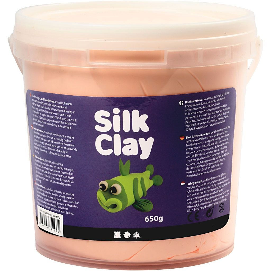 Creativ Company Modelliermasse, Lufttrocknend, Beige, Glitzer, 650 g