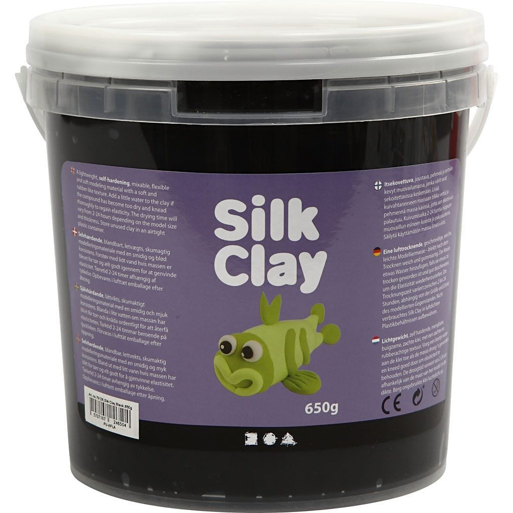 Creativ Company Modelliermasse, Modellierton, Schwarz, 650 g