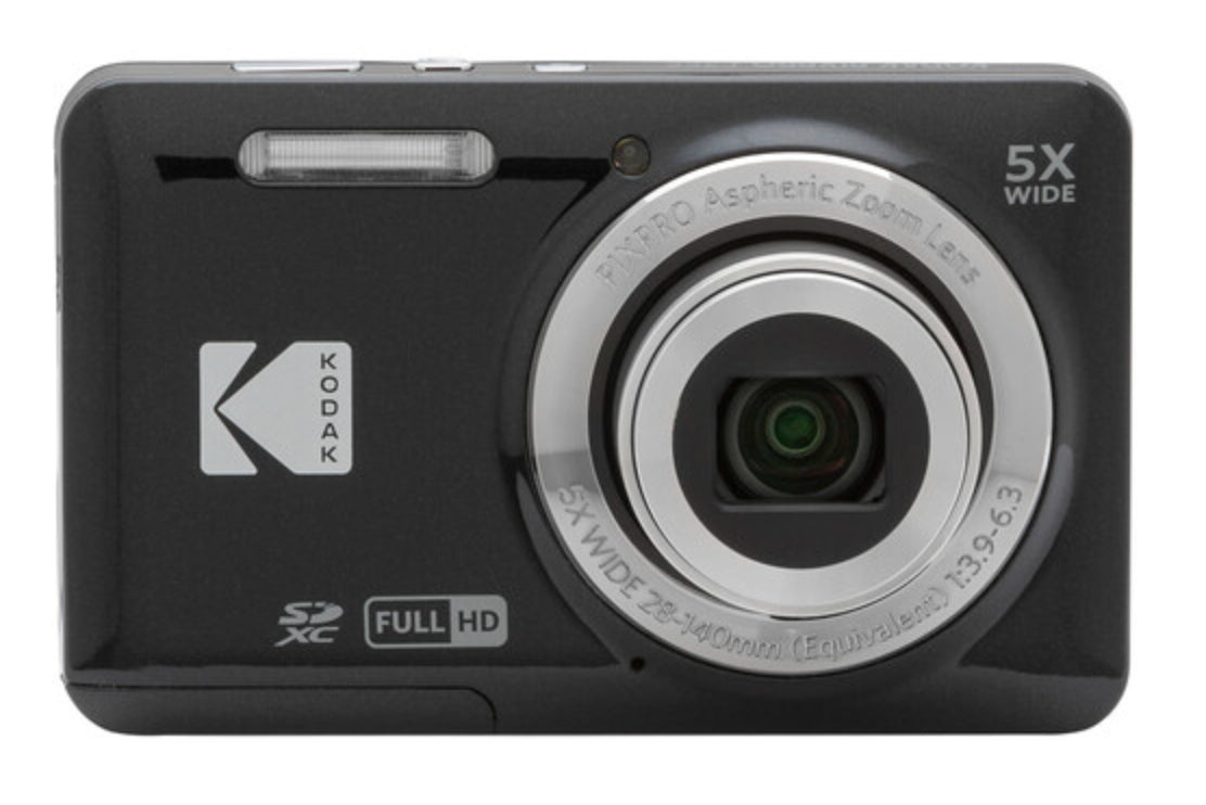 Kodak Pixpro FZ55 – Kompaktkamera, 16 MP, 5x optischer Zoom, 2,7" Display, Full HD, Schwarz