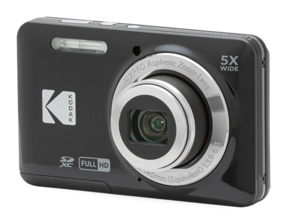 Kodak Pixpro FZ55 – Kompaktkamera, 16 MP, 5x optischer Zoom, 2,7" Display, Full HD, Schwarz
