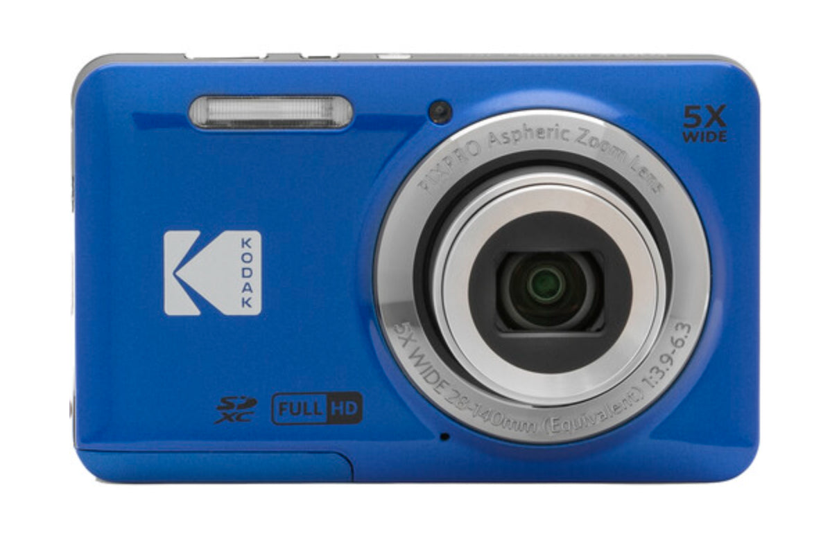 Kodak Pixpro FZ55 – Kompaktkamera, 16 MP, 5x optischer Zoom, 2,7" Display, Full HD, Blau