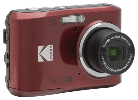 Kodak Pixpro FZ45 – Kompaktkamera, 16 MP 1/2,3", 1080p, 4× optischer Zoom, Rot