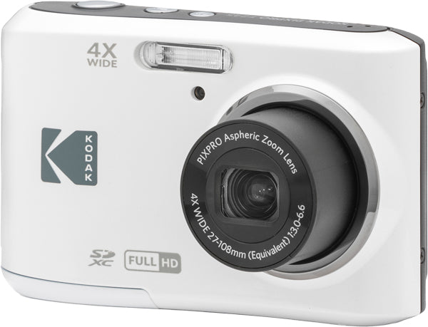 Kodak Pixpro FZ45 – Kompaktkamera, 16 MP 1/2,3", 1080p, 4× optischer Zoom, Weiss